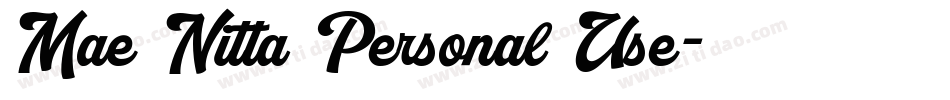 Mae Nitta Personal Use字体转换